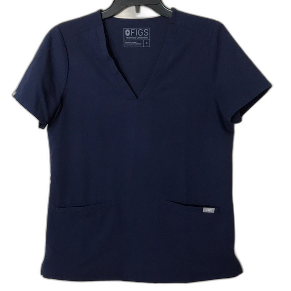 FIGS Technical "Casma" Scrub Top Small Style FW1100 Navy Blue - Picture 1 of 10